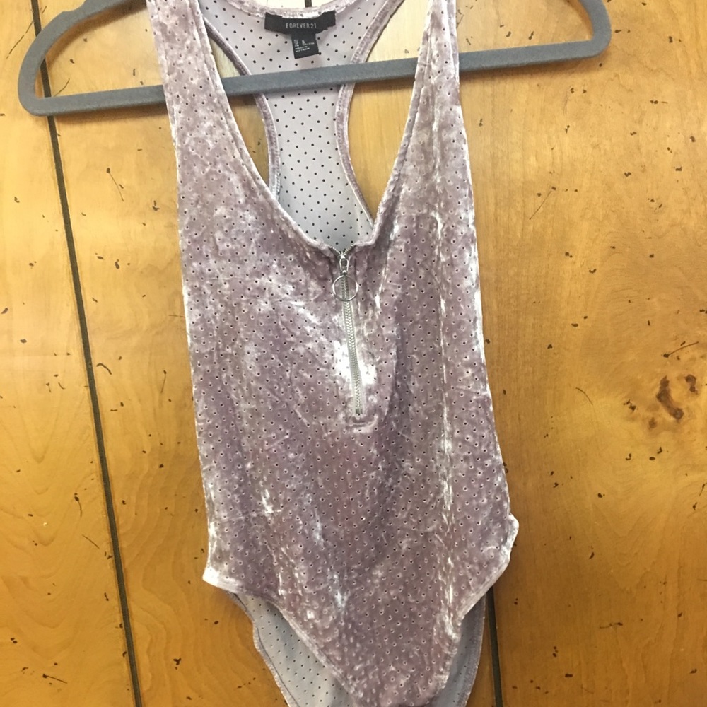 Forever 21 Velvet Jersey Onesie